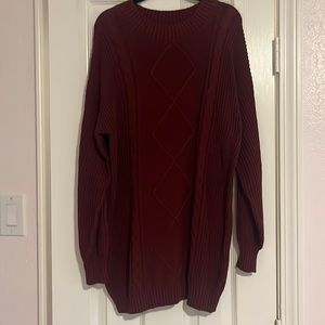 maroon sweater dress